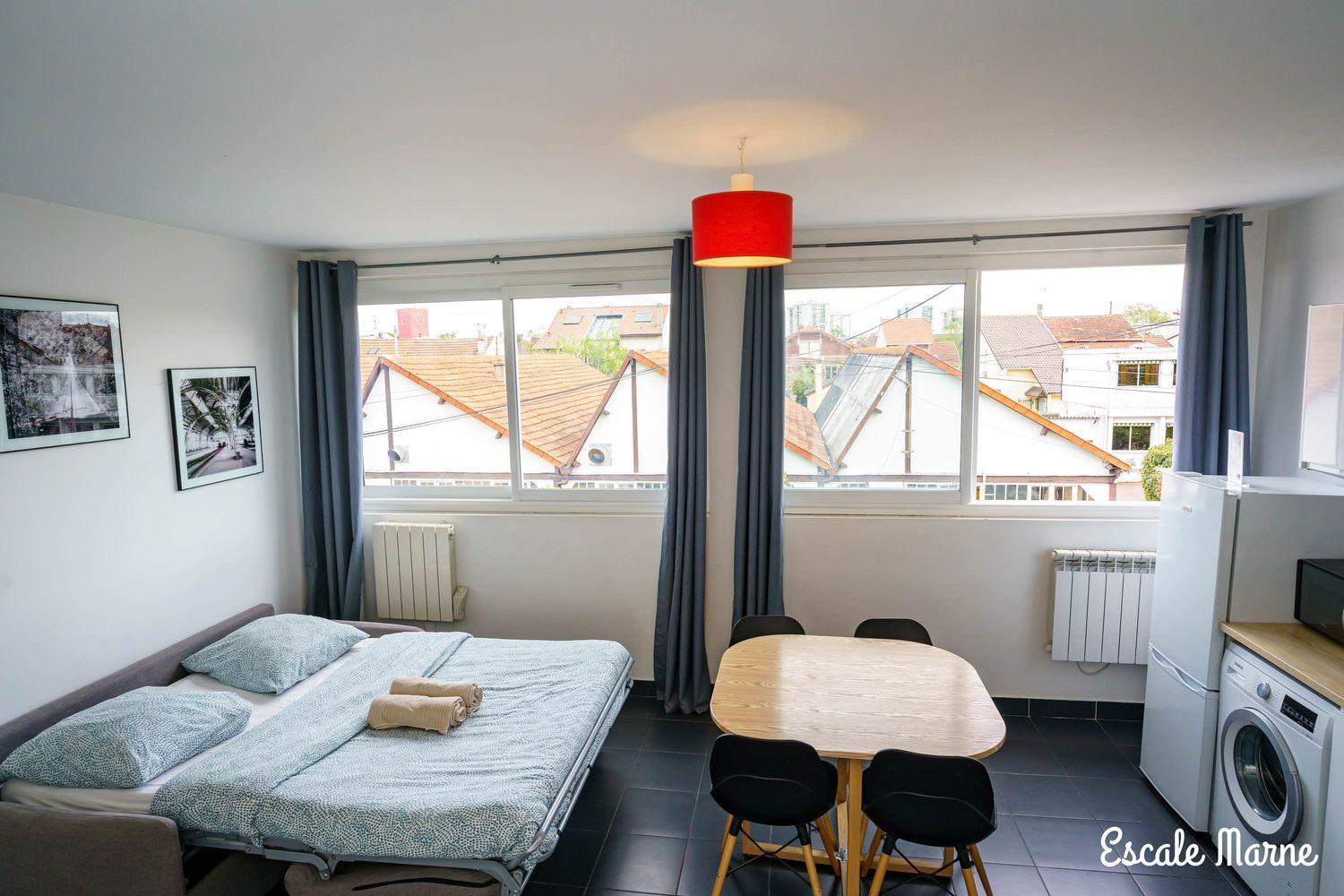Escale-Marne Fr - 102 - Free Parking - Free Luggage Storage - All Equipped - Linen Included - Washing Machine - 10Mn Walk Metro 8 - Rer A - Panoramic View - From 1 To 4 Guests Maisons-Alfort Exteriör bild