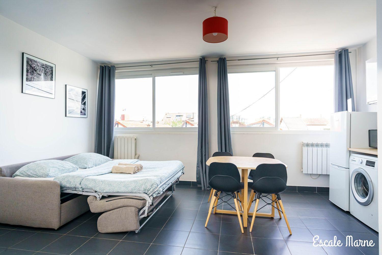 Escale-Marne Fr - 102 - Free Parking - Free Luggage Storage - All Equipped - Linen Included - Washing Machine - 10Mn Walk Metro 8 - Rer A - Panoramic View - From 1 To 4 Guests Maisons-Alfort Exteriör bild